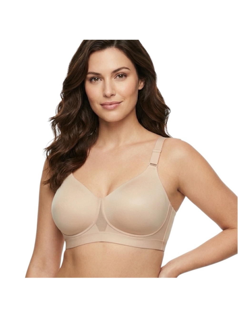 Playtex 18 Hour Seamless Wireless Bra Nude Beige 42C Comfort Strap Support